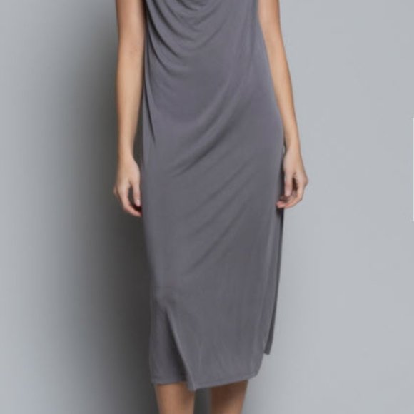 Smokey Grey Rose Petal Dress - Picture 5 of 11